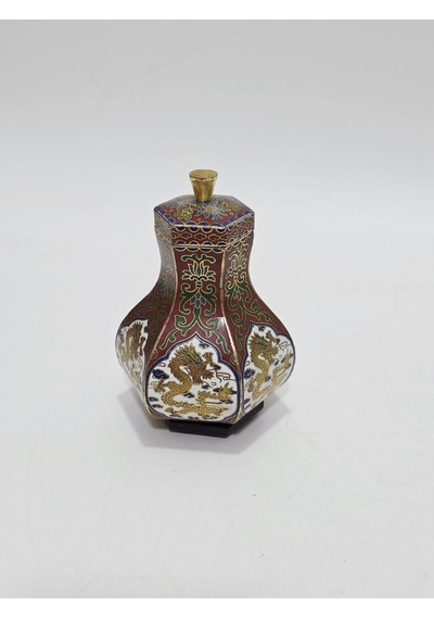 Antika Cloisonne Minyatür Kutu 12cm 172