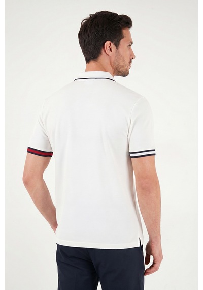 Buratti Pamuklu Regular Fit Düğmeli Polo T Shirt Erkek Polo T Shirt 5904066 Beyaz