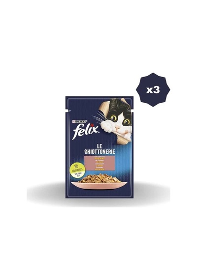Felix Kedi Yaş Mama Somonlu 85 Gr - 3 Adet