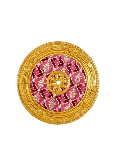 90x90 Oval Altın Renk Saray Tavan Göbek