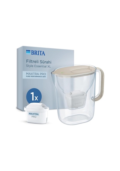 Brıta Style Essential Xl 1 X Maxtra Pro Pure Performance Filtreli Su Arıtma Sürahisi Kum Beji 3,6l Diğer