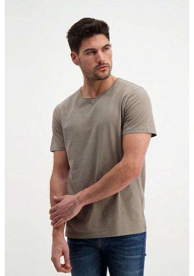 Rich Kahverengi Erkek Yıkamalı Basic T-shirt Kahverengi