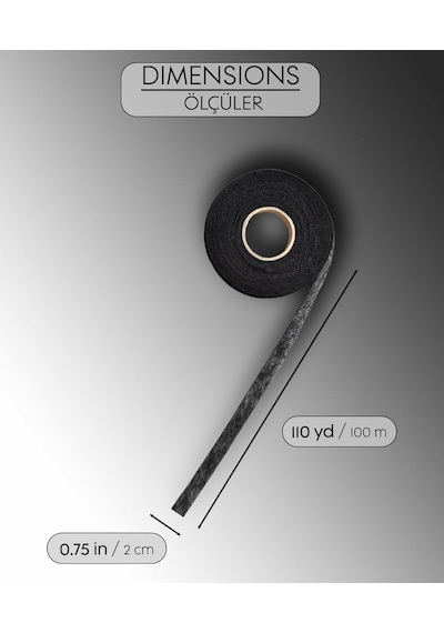 Modern Teknik Tekstil Hayal Tela 2 Cm X 100 M - Çift Taraflı Yapışkan Tela - Şerit Tela - Örümcek Tela - Dikiş N Diğer
