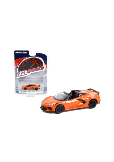 Greenlight Muscle Series 26 2021 Chevrolet Corvette Stingray Convertible - Sebring Orange