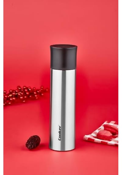 Cooker Ckr2074 Paslanmaz Çelik 0,75 Lt Termos Siyah Siyah