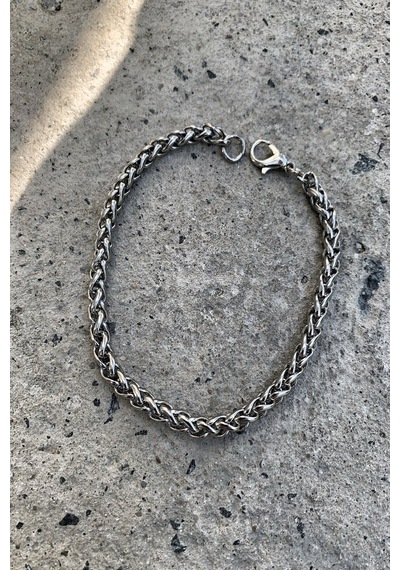 Lufigo Angelus Model 3mm Kalın Kararmaz Unisex Bileklik Gümüş Kaplama 357 Çok Renkli