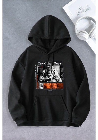 Ciel Lune Nevermind Unisex Kadın Erkek Try Othet Guys Baskılı Oversize Sweatshirt Siyah Siyah Ciel Lune Nevermind Unisex Kadın Erkek Try Othet Guys Baskılı Oversize Sweatshirt Siyah Siyah