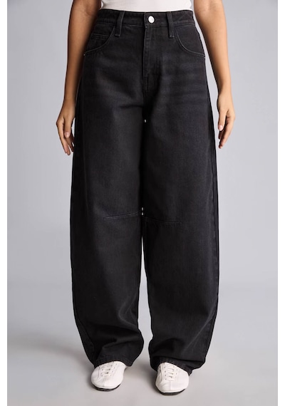 Defacto Baggy Fit Yüksek Bel Siyah Kadın Jean Pantolon H7391ax/nm40