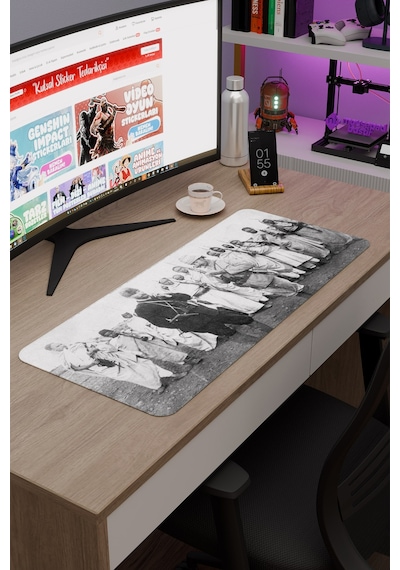 Mustafa Kemal Atatürk V4 70x30 Xl Gaming Kauçuk Kaymaz Taban Mouse Pad Fare Altlığı