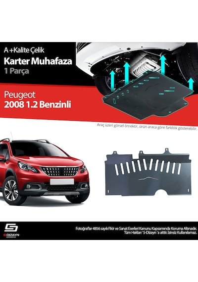 S-dizayn Peugeot 2008 1.2 Benzin Çelik Karter Muhafaza 2017 Üzeri A+ Kalite