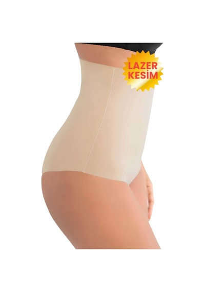 Uniquetrenders Kadın Lazer Kesim Ve Toparlayıcı Yüksek Bel Slip Korse 2'li Set Siyah - Ten Rengi