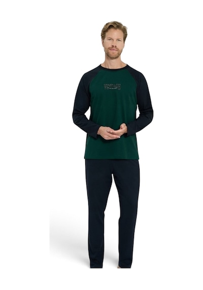 Pijadore Erkek %100 Pamuklu Uzun Kollu Pijama Takımı 2284 Yeşil