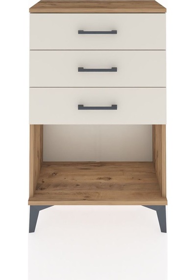 Arges Komodin 3 Çekmeceli 60x30x96 Çam-aytaşı Atlas Çam