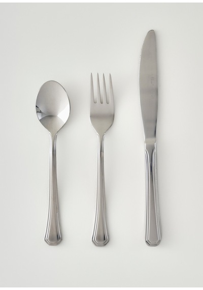Bella Maison Venedik 18 Parça Tatlı Çatal Kaşık Bıçak Seti Silver Silver