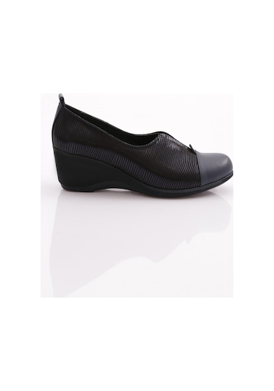 Dgn 2331 Kadin Lastik Detayli Dolgu Taban Comfort Ayakkabi 2331-2-R1078 Lacivert