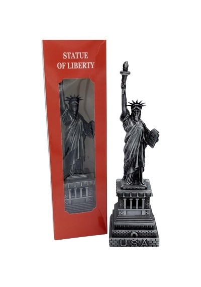 Metal Özgürlük Heykeli Gümüş Vintage Dekor Usa 25cm