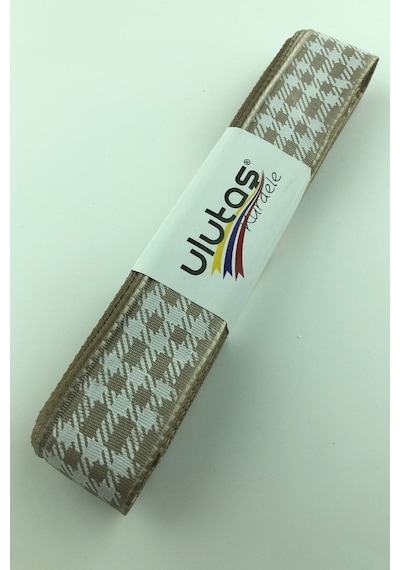 FdayAksesuar 2.5 Cm Varak Baskılı Tafta Kurdele 1 Metre FRDY26655