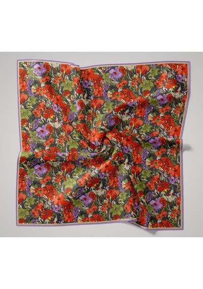 Silk Home Soft Eşarp 73088-20 Füme, Turuncu, Mor, Yeşil, Sarı