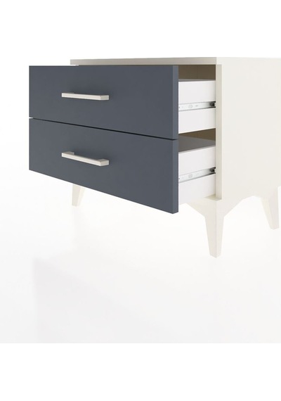 Arges Komodin 2 Çekmeceli 60x30x48 Aytaşı-antrasit Aytaşı