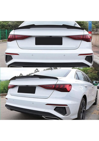 Audi A3 Sedan 2021+ Piano Black Boyalı M4 Yarasa Spoiler