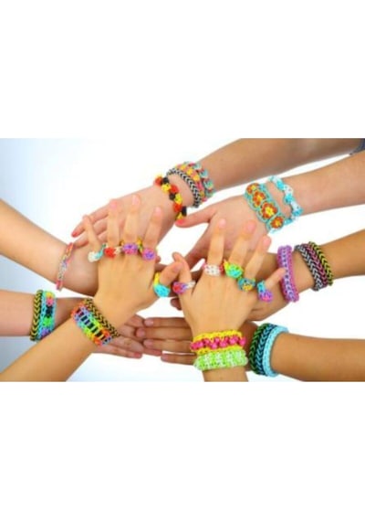 Rainbow Team Kendin Yap Rengarenk Örgü Tezgahlı Lastik Bant Bileklik Yapma Seti Rainbow Bands Rainbow Kutulu