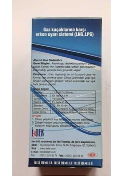 Nys Doğal Gaz Alarm Cihazı Doğalgaz Dedektörü