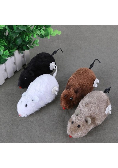 Oyuncak Kurmalı Kedi Eğitim Oyuncağı Tüylü Peluş Fare Yakalama İnteraktif Eğlenceli