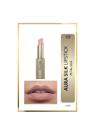 Note Aura Silk Lipstick 02 Petal Silk Kremsi Yarı Parlak Ruj - Nude