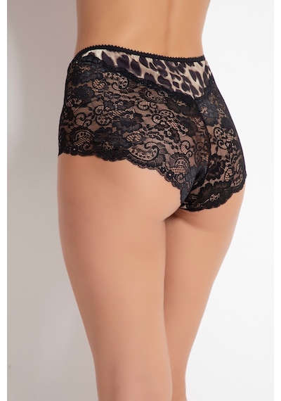 X Lady 941 Yüksek Bel Dantel Külot Leopar