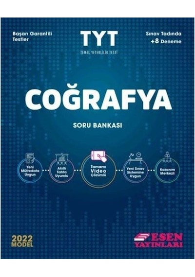 2022 TYT Coğrafya Soru Bankası -  Esen Yayıncılık