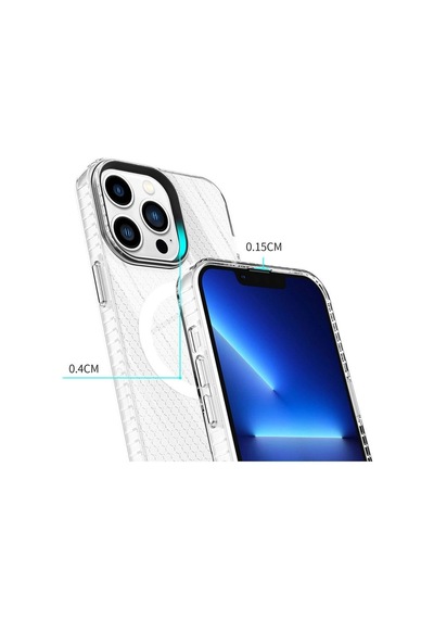 Apple İphone Uyumlu 14 Pro Kılıf Beta Magneticsafe Silikon - Şeffaf Çok Renkli