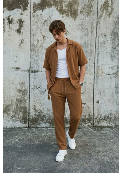 Vamos Fitilli Baggy Fit Pantolon Kahve