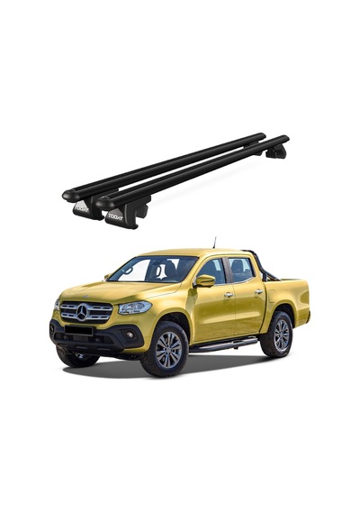 Venüs Mercedes-benz X Class 2017-2020 Uyumlu Siyah Ara Atkı Port Bagaj Tavan Barı