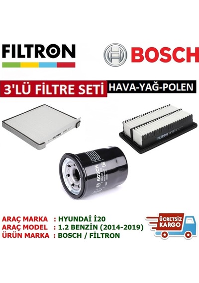 Hyundai I20 1.2 Benzinli Filtre Bakım Seti (2015-2019) (450288324)