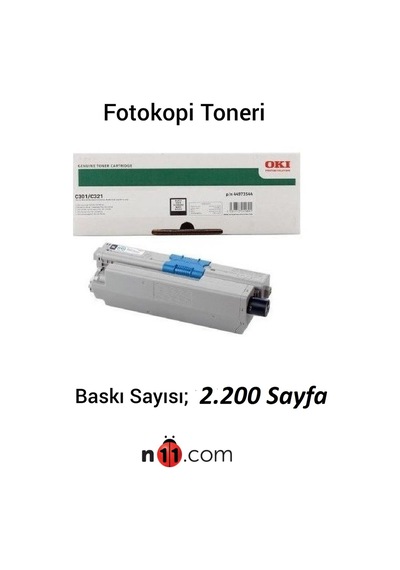 Oki C301 Siyah Toner 44973544