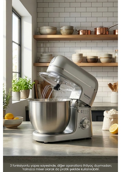 Lorenzo Multichef 1500 W  3 in 1 Stand Mixer