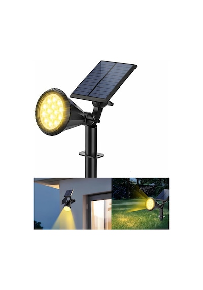 Lexroo Forlife Gün Işığı18 Led Spot Güneş Enerjili Bahçe Aydınlatma Lambası, Fotoselli, Spike Aplik
