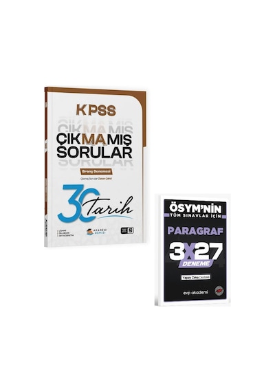 Akademi Denizi 2027 Kpss Tarih Çıkmamış Sorular 30 Deneme Çözümlü+ Evp Akademi Paragraf