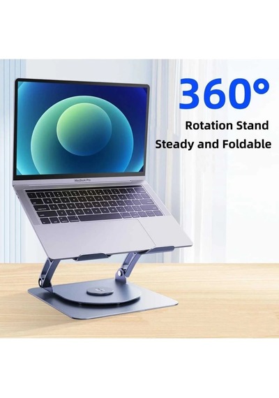 Alüminyum 360 Derece Ayarlanabilir Metal Laptop Standı Rgb Çift Fanlı Sogutucu Premium Serisi Notebook Tutucu