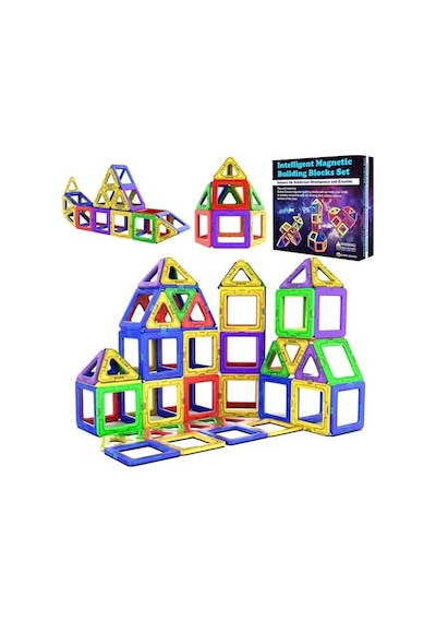 Desire Deluxe Manyetik Blok Seti Stem & Montessori Eğitim Seti Okul Öncesi Ve İlkokul Çocukları İçin Sınırsız Yaratıcılık Bpa İçermez 3+ Yaş 40 Parça