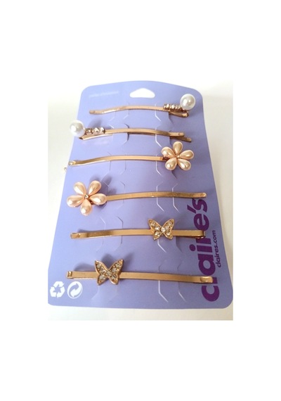 Claire's 6 Lı Metal Firkete Toka Seti Metalik