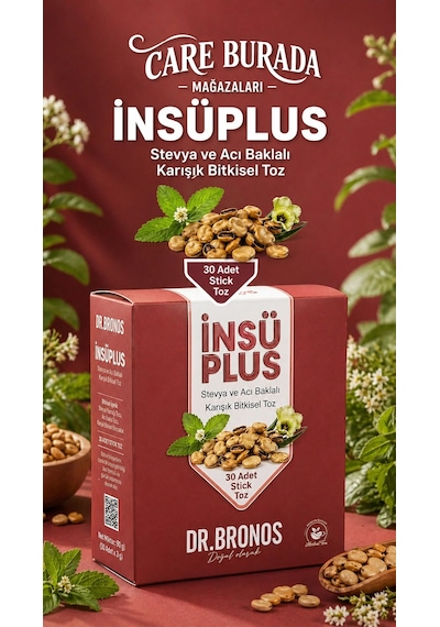 Dr. Bronos - İnsüplus Stevya Ve Acı Baklalı 30'lu Stick Çay
