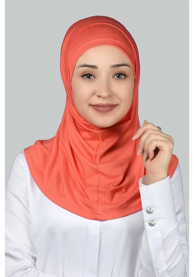 Altobeh İkili Set Pratik Eşarp Hazır Türban ve Hijab Tesettür Bonesi - Elma Yeşili