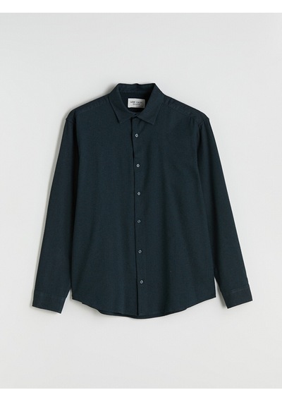 Lcw Vision Yeşil Regular Fit Uzun Kollu Gabardin Erkek Gömlek