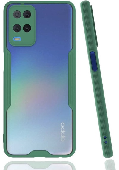 Oppo A54 4g Kılıf Zore Parfe Kılıf - Koyu Yeşil