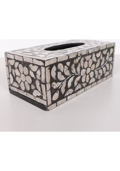 Anita Sedefli Dikdörtgen Peçetelik 23x12x8,5 Cm Siyah