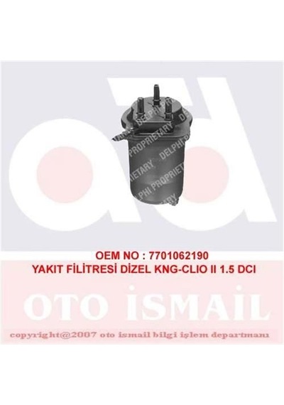 DELPHI HDF938 MAZOT FİLTRESİ CLIO THALIA CLIO II SYMBOL KANGOO /