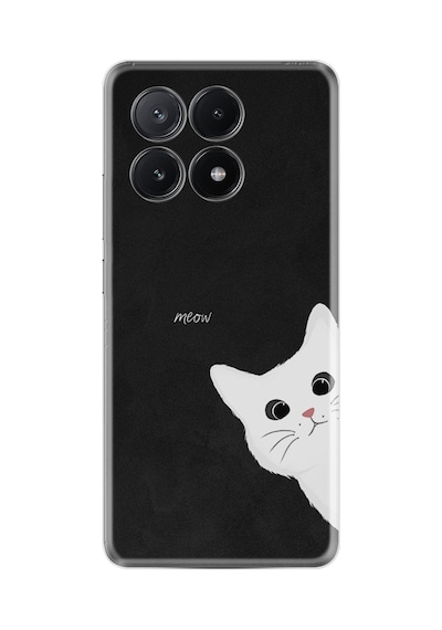 Poco X6 5g Kılıf Desenli Silikon Platinium Series Çılgın Kedi 1895