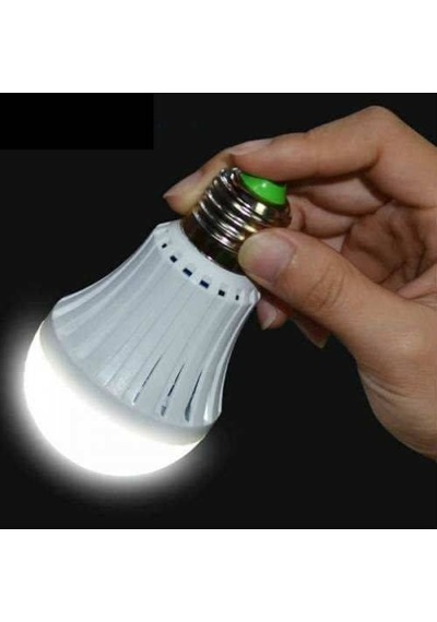 4 Adet Büyük Boy Şarjlı Led Ampul 15 Watt Lamba Ampul Beyaz Led
