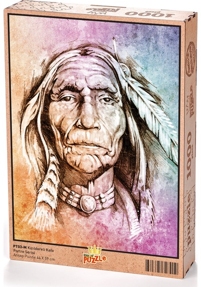 King Of Puzzle Yaşlı Kızılderili Ahşap Puzzle 1000 Parça